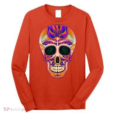Dia de Muertos Mexican Skull Long Sleeve Shirt