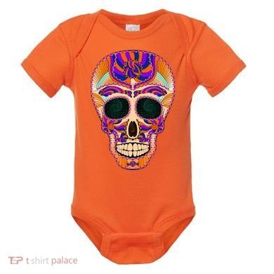 Dia de Muertos Mexican Skull Baby Bodysuit