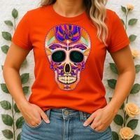 Dia de Muertos Mexican Skull Women's T-Shirt thumb 2