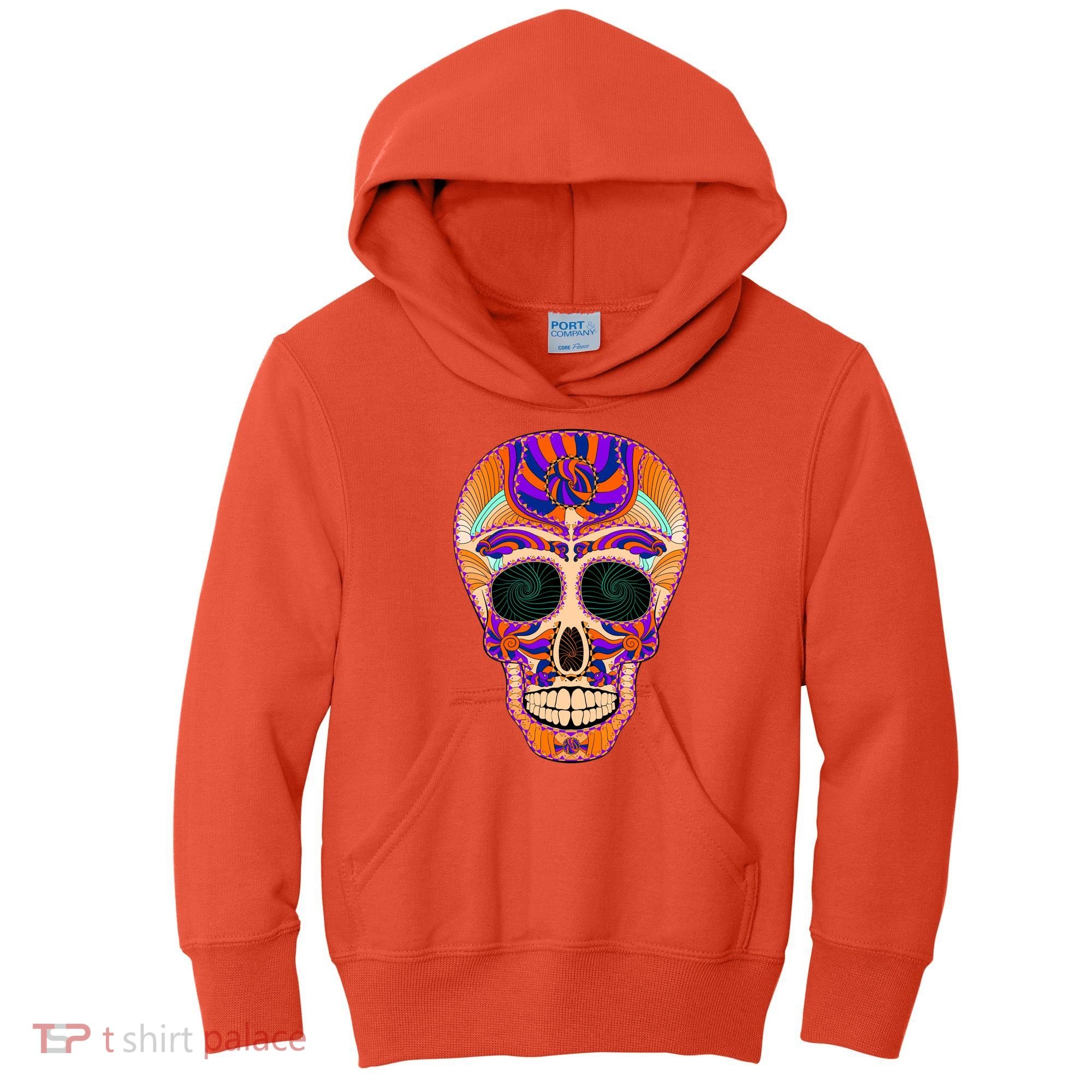 Dia de Muertos Mexican Skull Kids Hoodie