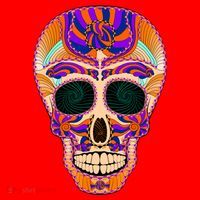 Dia de Muertos Mexican Skull Santa Hat thumb 1