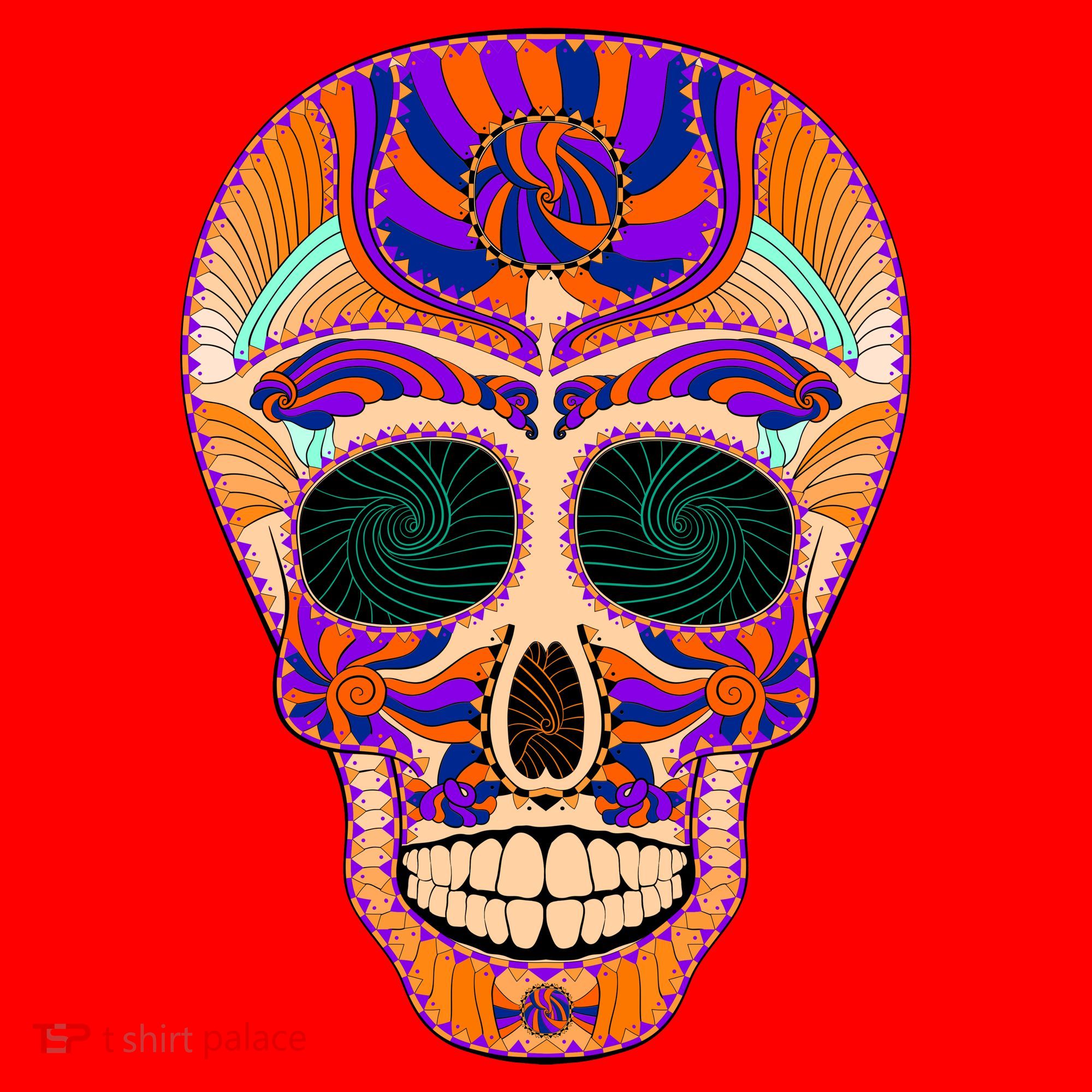 Dia de Muertos Mexican Skull Santa Hat