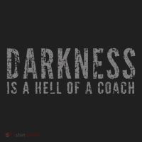 Darkness Is A Hell Of A Coach Bold Text Based Beanie thumb 2