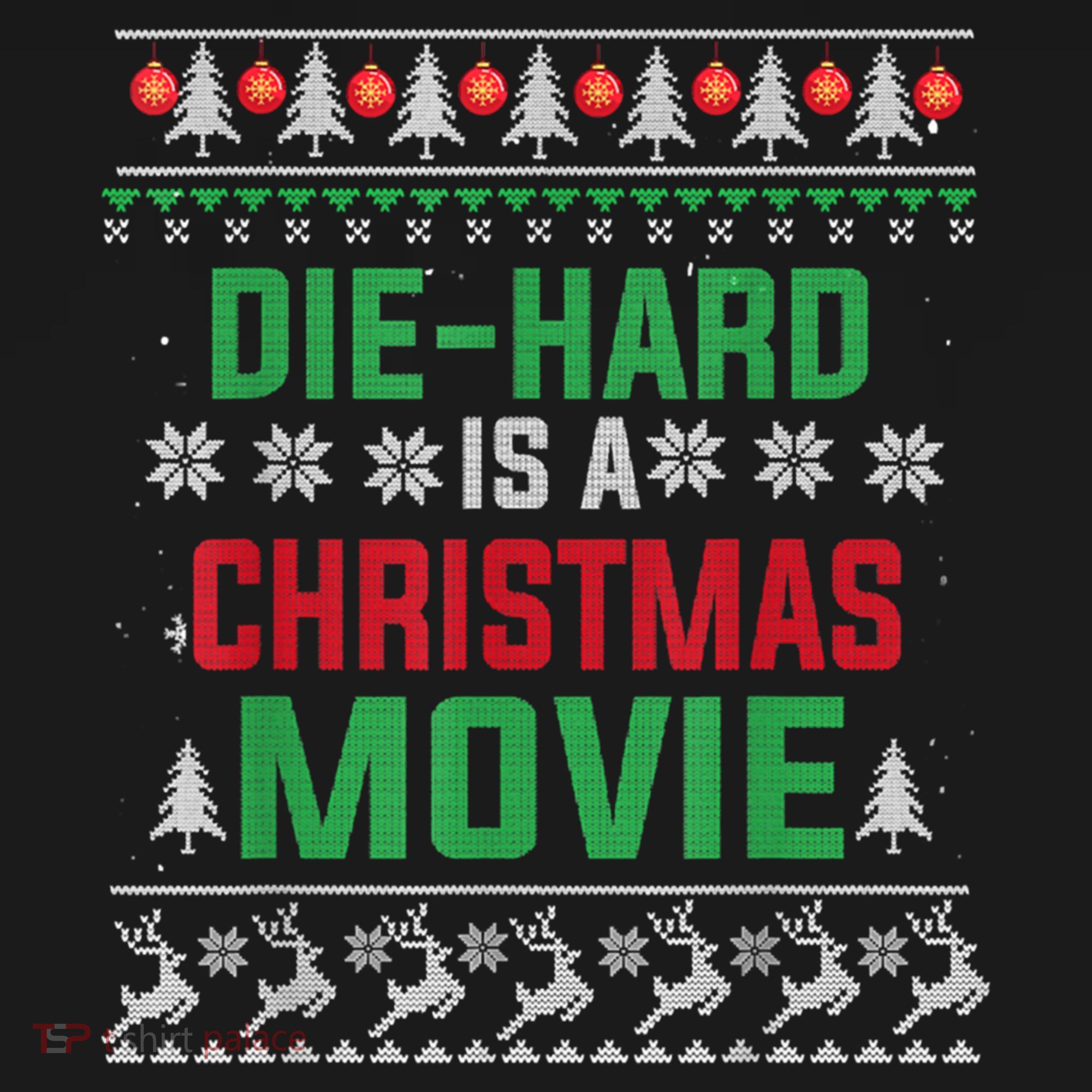 Diehard Is A Christmas Movie Funny Ugly Christmas Tank Top