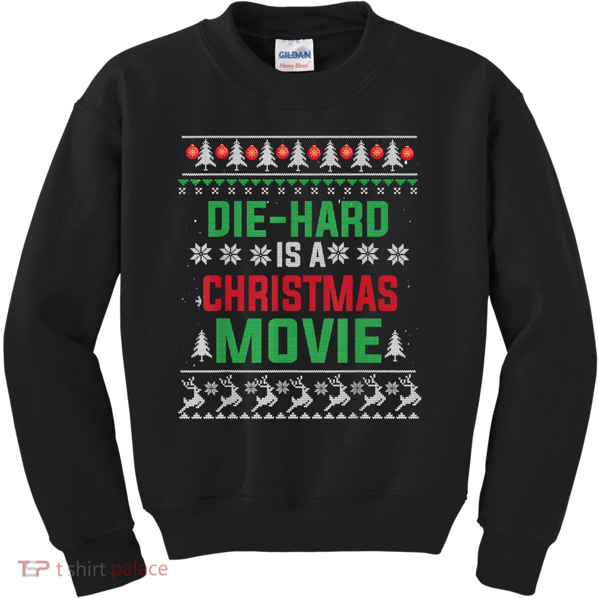 Diehard Is A Christmas Movie Funny Ugly Christmas Kids Sweatshirt