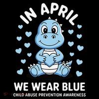 Dino In April We Wear Blue Child Abuse Prevention Awareness Coffee Mug thumb 5