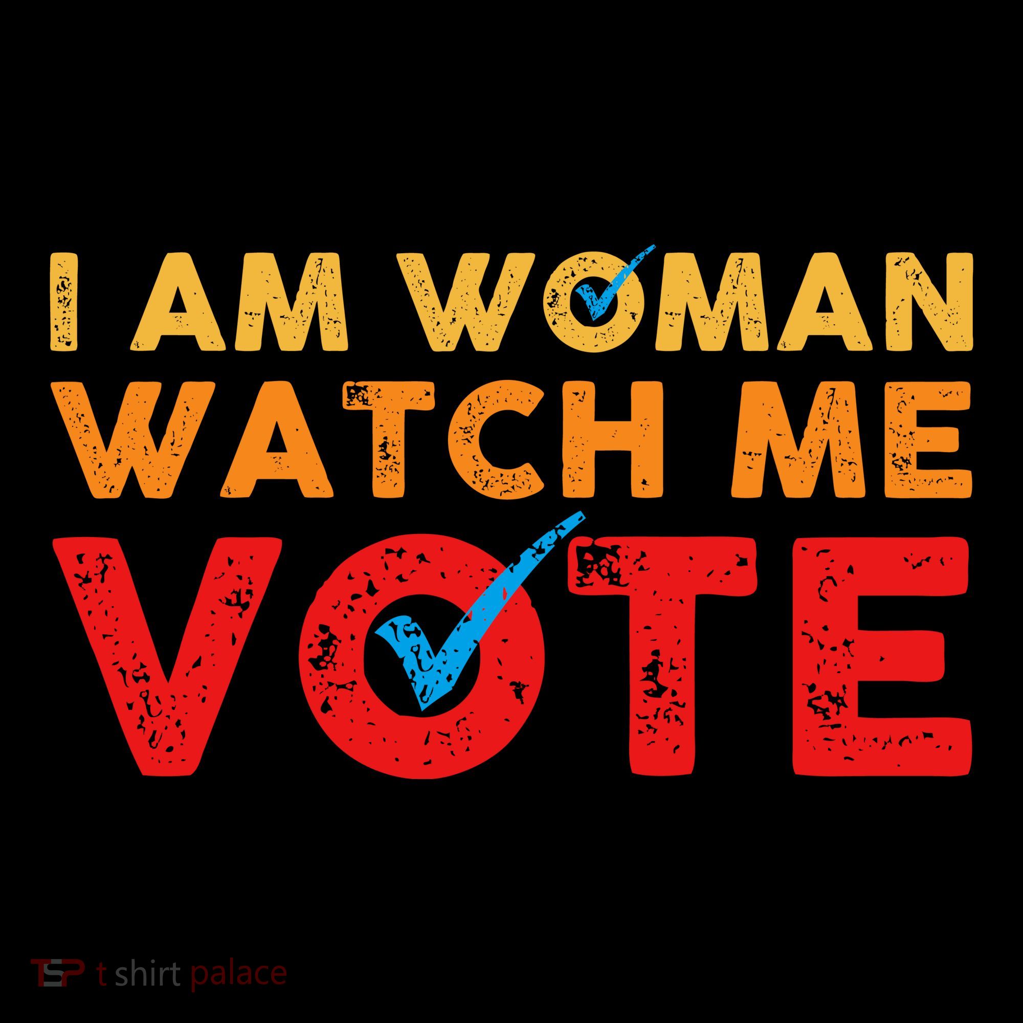 Distressed I Am Woman Watch Me Vote Coffee Mug