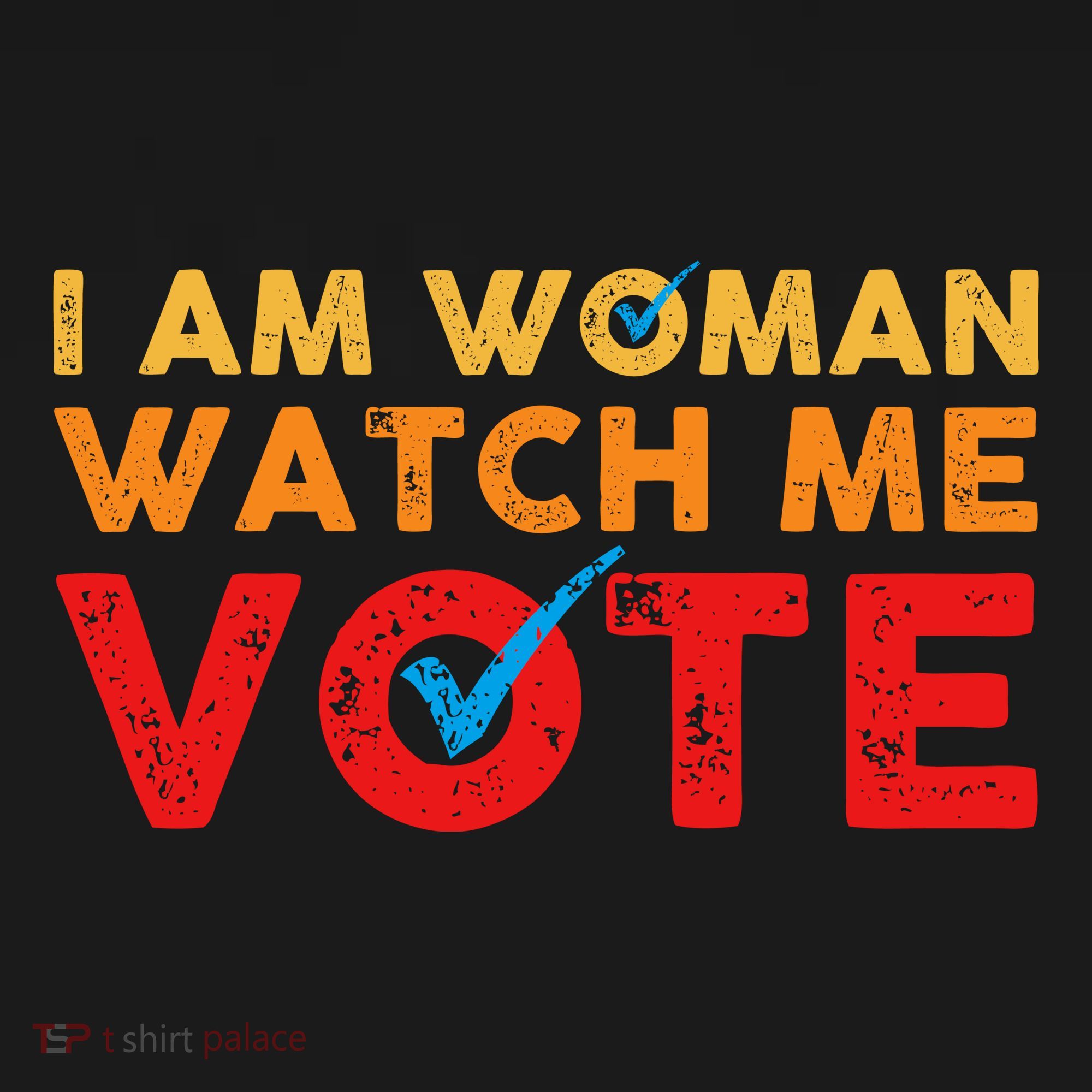 Distressed I Am Woman Watch Me Vote Women's Hoodie