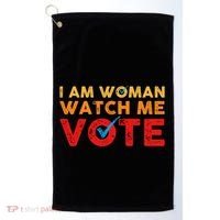 Distressed I Am Woman Watch Me Vote Golf Towel thumb 0