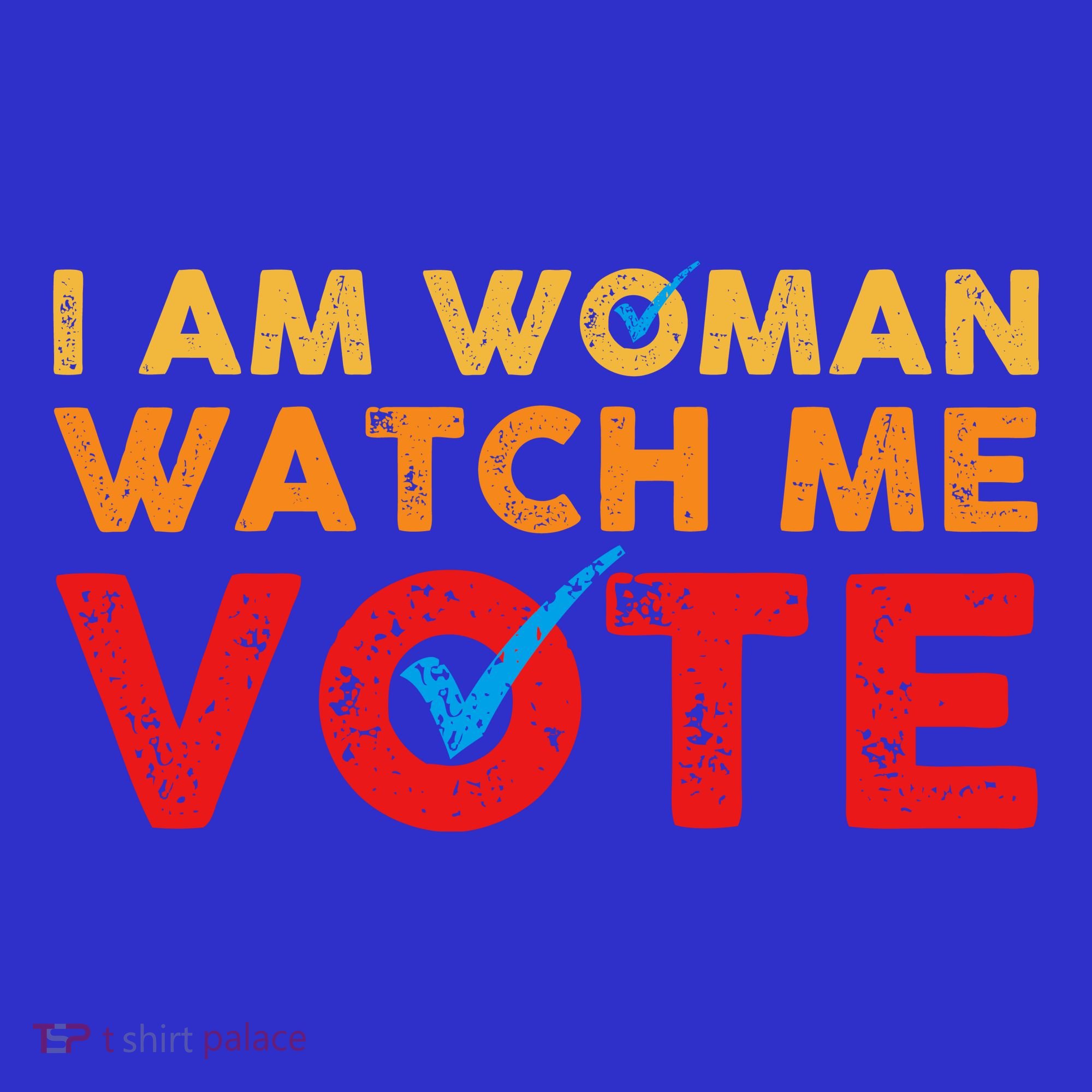 Distressed I Am Woman Watch Me Vote Long Sleeve Shirt