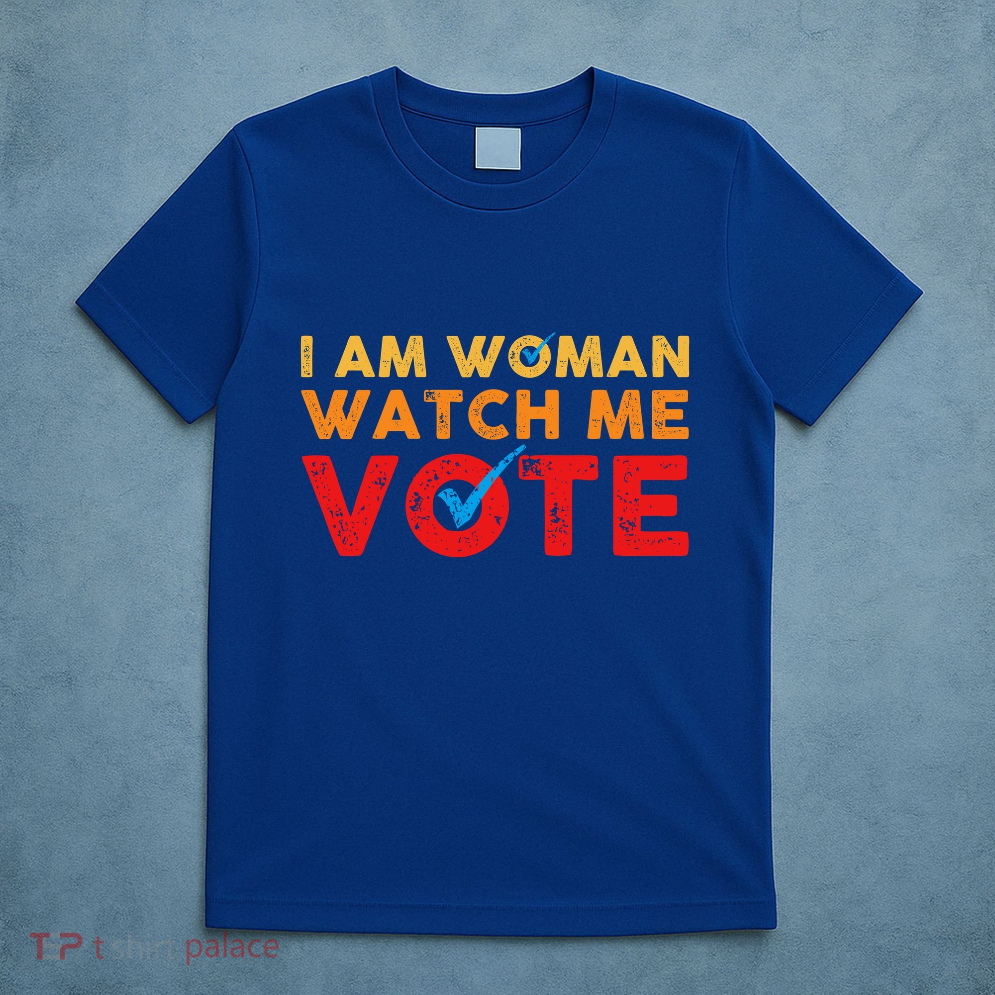 Distressed I Am Woman Watch Me Vote T-Shirt