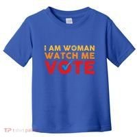 Distressed I Am Woman Watch Me Vote Toddler T-Shirt thumb 0