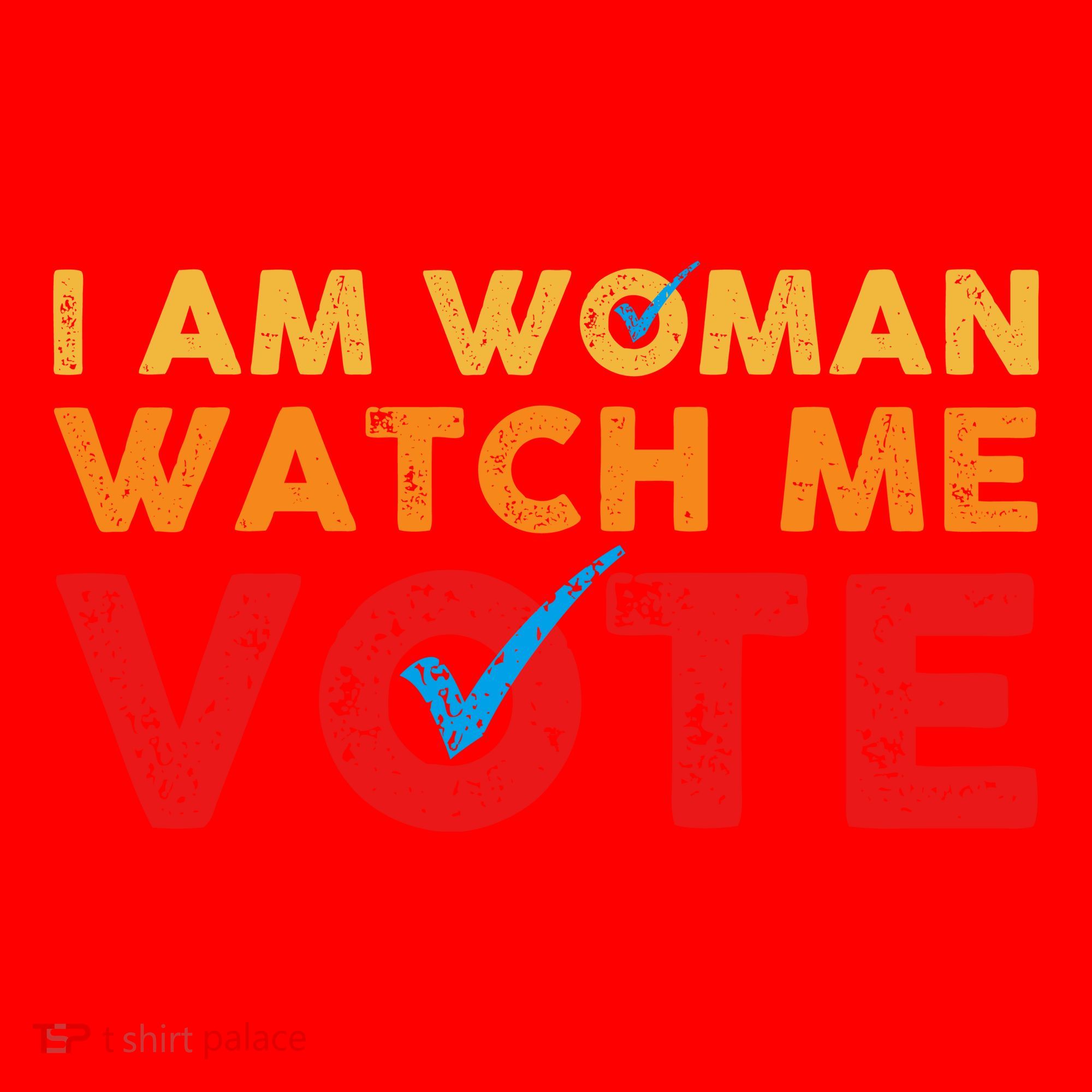 Distressed I Am Woman Watch Me Vote Santa Hat
