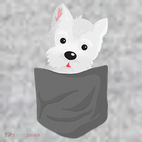 Dog In A Pocket Cute Westie Terrier Lover Puppy The Baniff Cuffed Pom Beanie thumb 2