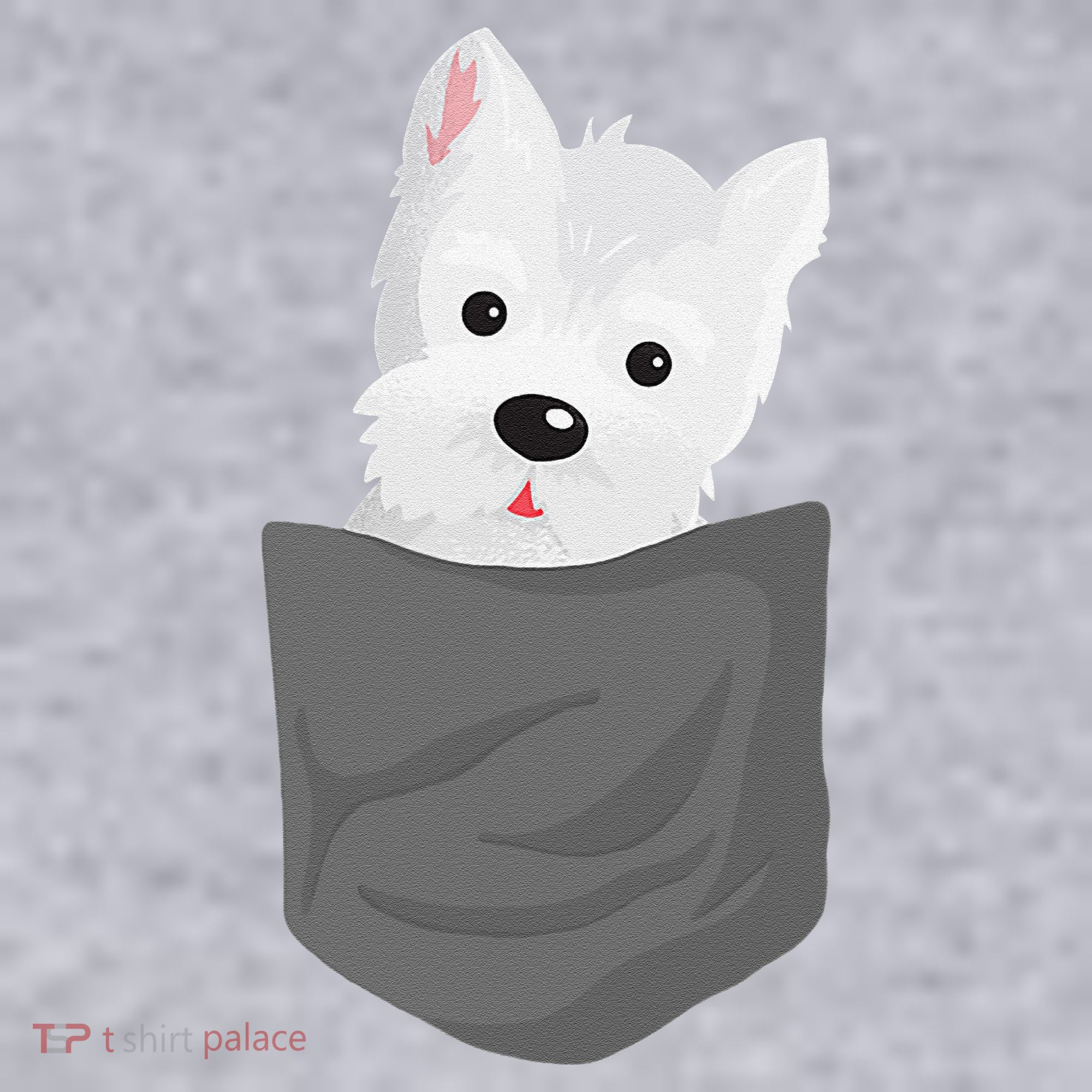 Dog In A Pocket Cute Westie Terrier Lover Puppy Women's Racerback Cropped Tank