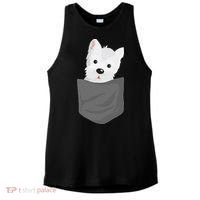 Dog In A Pocket Cute Westie Terrier Lover Puppy Ladies PosiCharge Tri-Blend Wicking Tank thumb 0