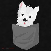 Dog In A Pocket Cute Westie Terrier Lover Puppy Ladies PosiCharge Tri-Blend Wicking Tank thumb 2