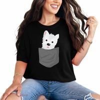 Dog In A Pocket Cute Westie Terrier Lover Puppy Comfort Colors T-Shirt thumb 0