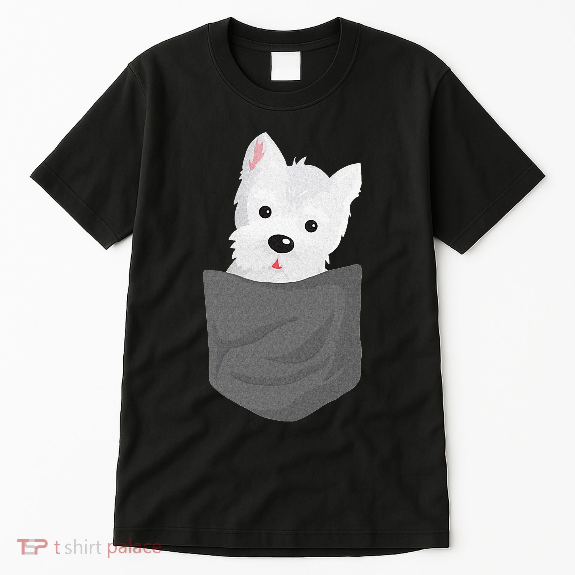 Dog In A Pocket Cute Westie Terrier Lover Puppy Tall T-Shirt