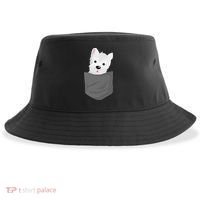 Dog In A Pocket Cute Westie Terrier Lover Puppy Sustainable Bucket Hat thumb 0