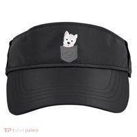 Dog In A Pocket Cute Westie Terrier Lover Puppy Adult Drive Performance Visor thumb 0