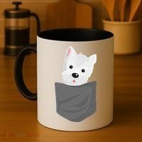 Dog In A Pocket Cute Westie Terrier Lover Puppy Coffee Mug thumb 4