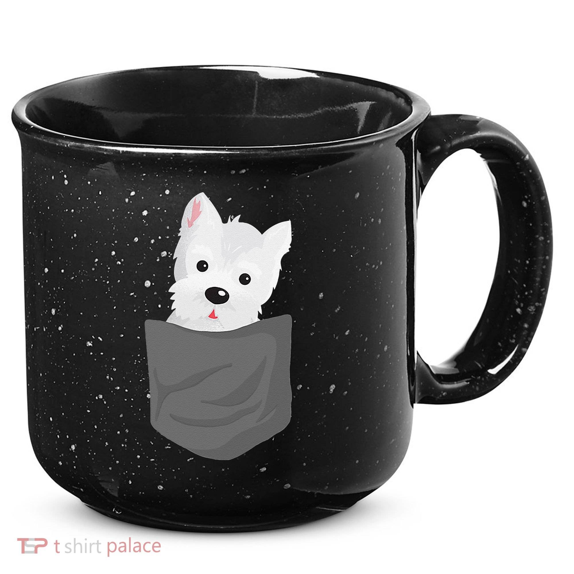 Dog In A Pocket Cute Westie Terrier Lover Puppy 15oz Campfire Ceramic Mug