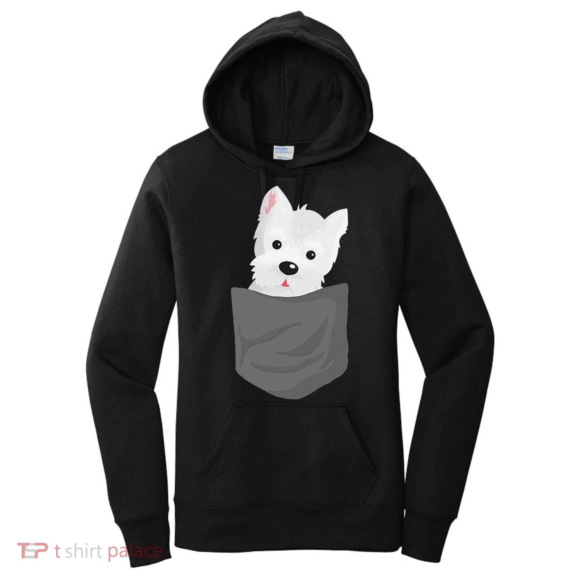 Dog In A Pocket Cute Westie Terrier Lover Puppy Women's Hoodie
