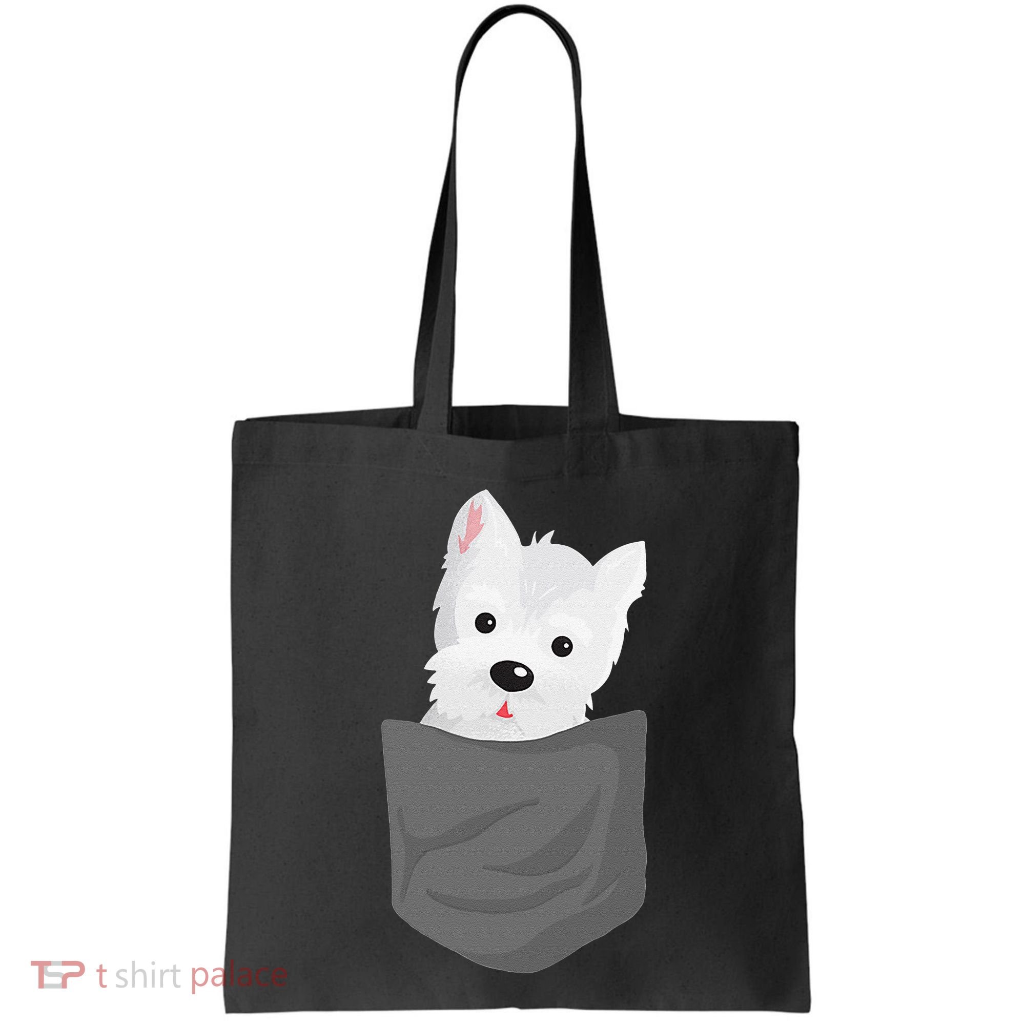 Dog In A Pocket Cute Westie Terrier Lover Puppy Tote Bag
