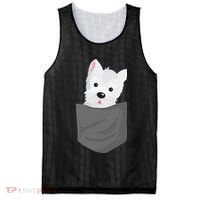 Dog In A Pocket Cute Westie Terrier Lover Puppy Mesh Reversible Basketball Jersey Tank thumb 0