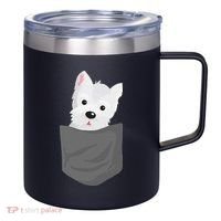 Dog In A Pocket Cute Westie Terrier Lover Puppy 12oz Stainless Steel Coffee Mug thumb 0