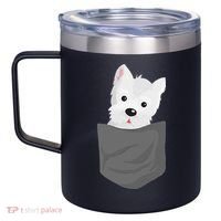 Dog In A Pocket Cute Westie Terrier Lover Puppy 12oz Stainless Steel Coffee Mug thumb 2