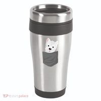 Dog In A Pocket Cute Westie Terrier Lover Puppy 16oz Travel Tumbler thumb 0