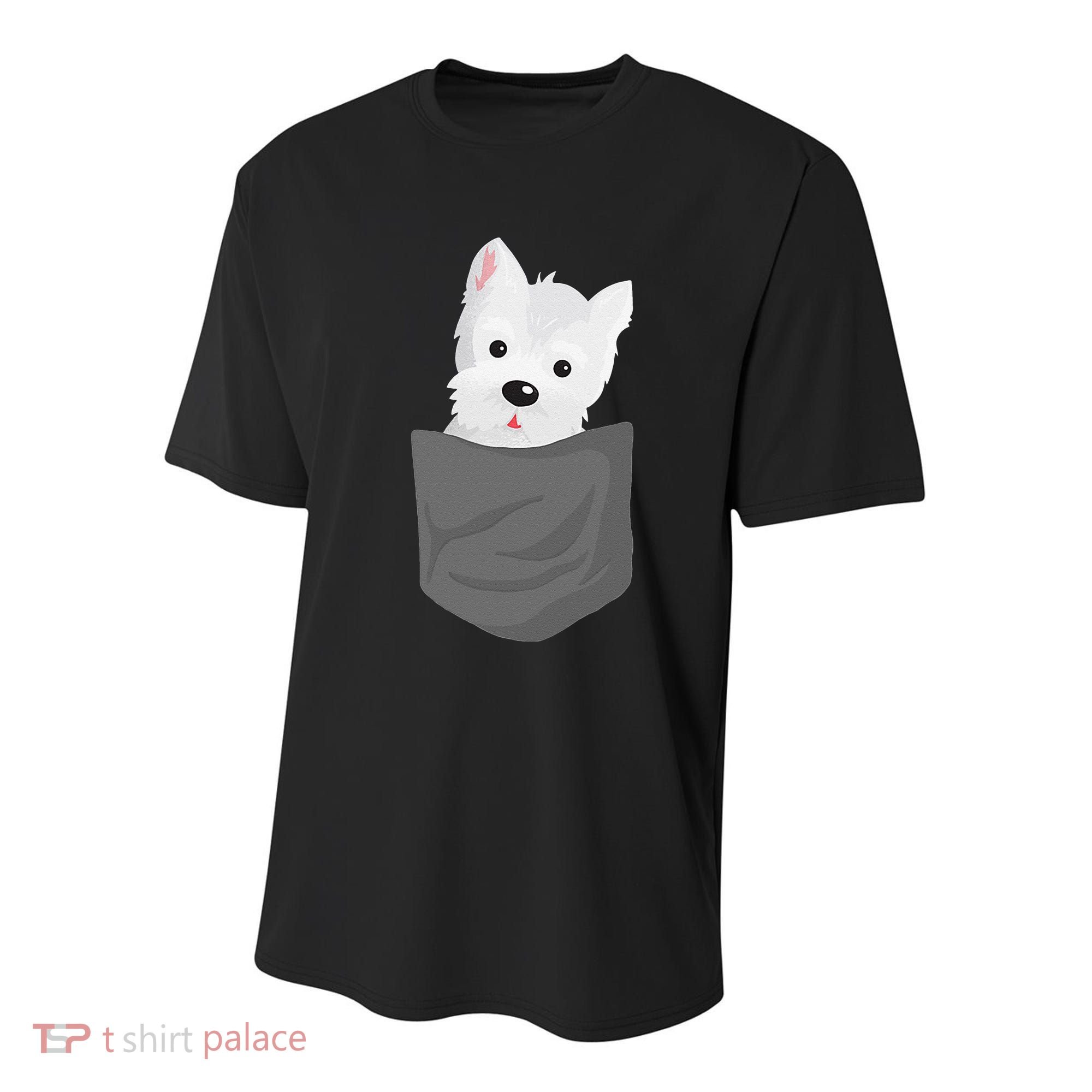 Dog In A Pocket Cute Westie Terrier Lover Puppy Youth Performance Sprint T-Shirt
