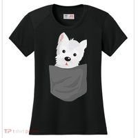 Dog In A Pocket Cute Westie Terrier Lover Puppy Women's Cooling Performance Crew T-Shirt thumb 0