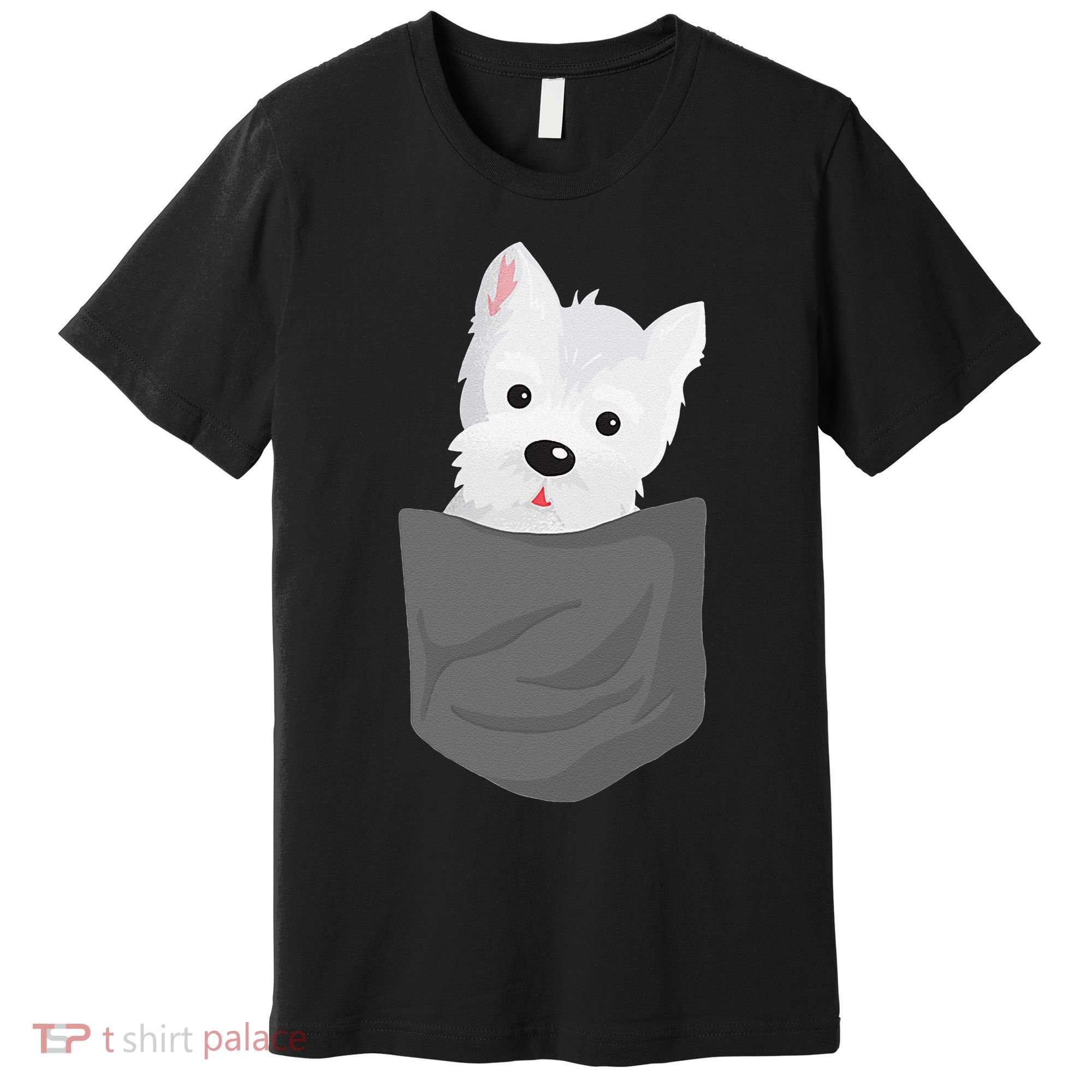 Dog In A Pocket Cute Westie Terrier Lover Puppy Premium T-Shirt