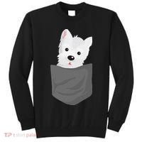 Dog In A Pocket Cute Westie Terrier Lover Puppy Tall Sweatshirt thumb 0
