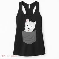 Dog In A Pocket Cute Westie Terrier Lover Puppy Women's Tank Top thumb 0
