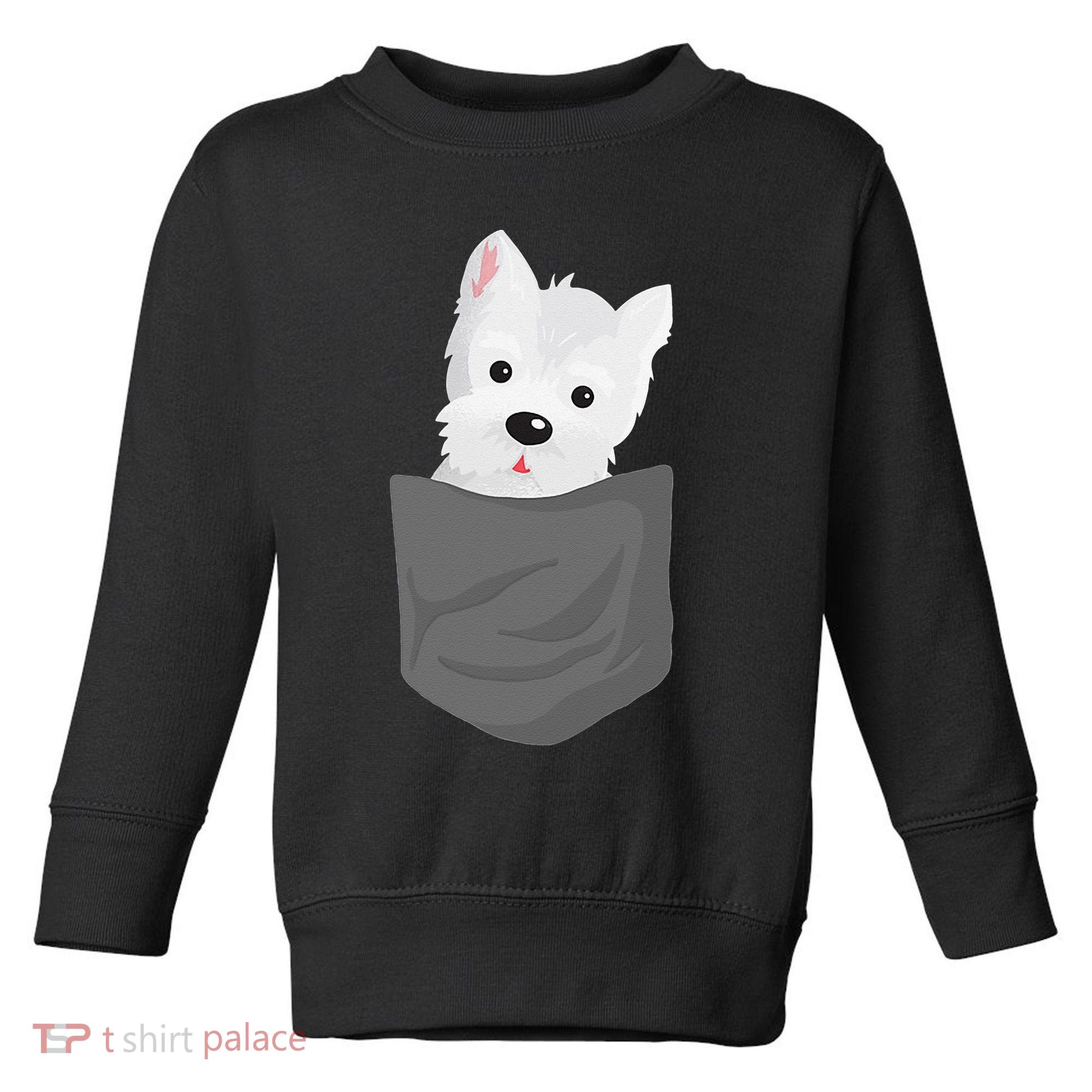 Dog In A Pocket Cute Westie Terrier Lover Puppy Toddler Sweatshirt