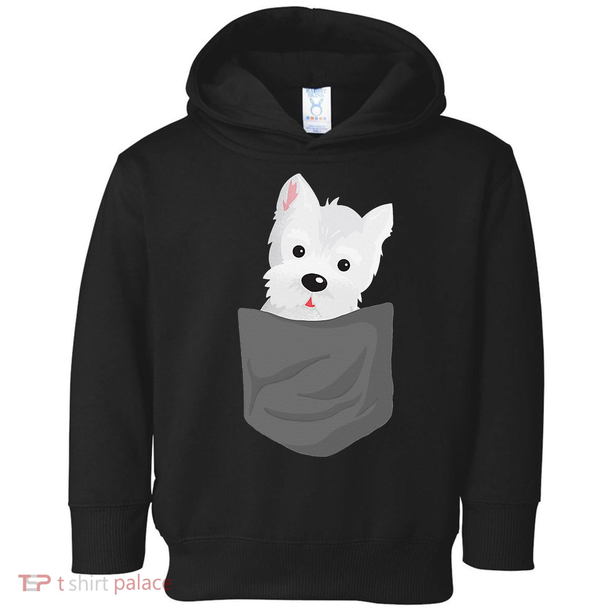 Dog In A Pocket Cute Westie Terrier Lover Puppy Toddler Hoodie