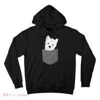 Dog In A Pocket Cute Westie Terrier Lover Puppy Tall Hoodie thumb 0