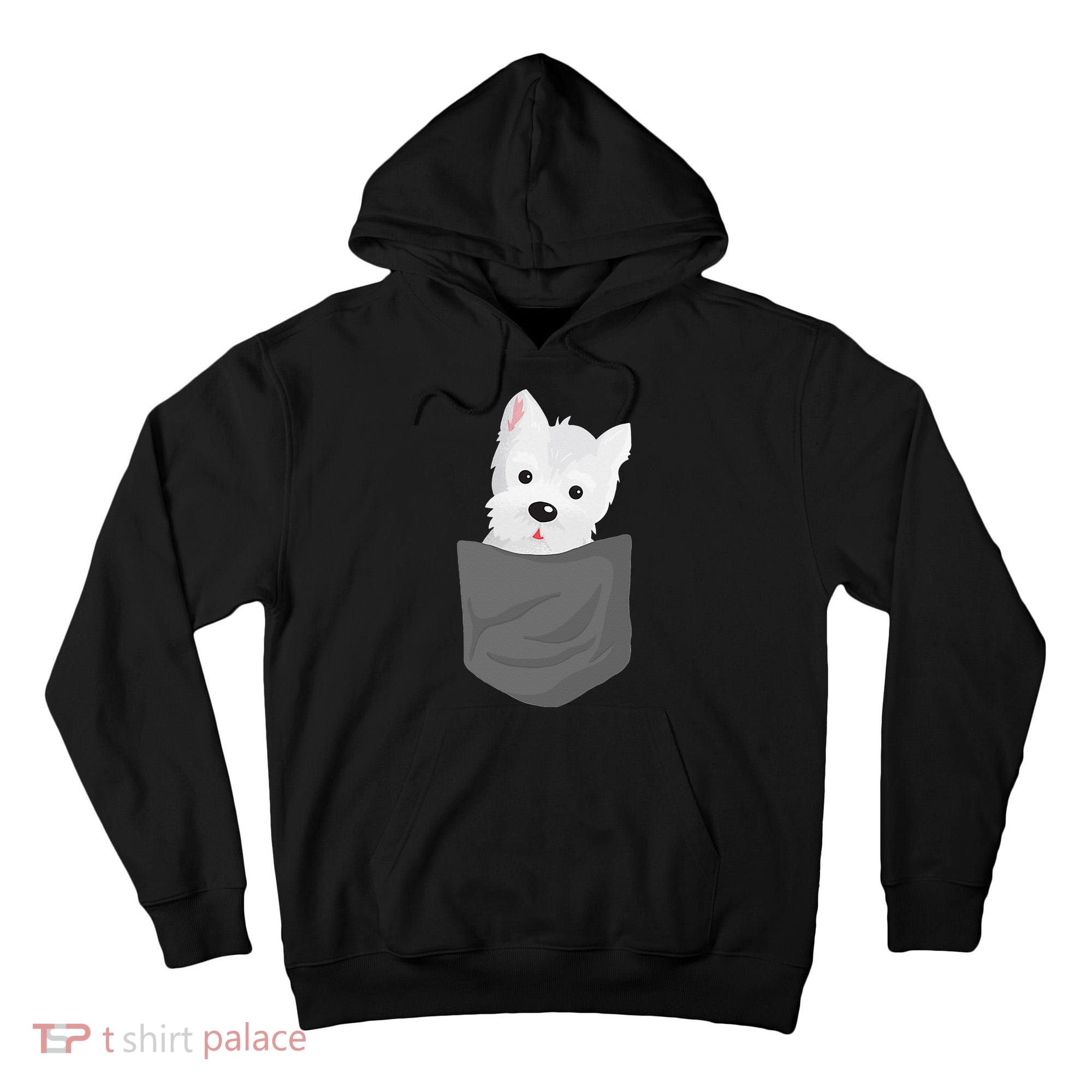 Dog In A Pocket Cute Westie Terrier Lover Puppy Tall Hoodie