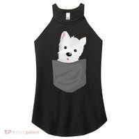 Dog In A Pocket Cute Westie Terrier Lover Puppy Women's Perfect Tri Rocker Tank thumb 0