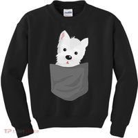 Dog In A Pocket Cute Westie Terrier Lover Puppy Kids Sweatshirt thumb 0