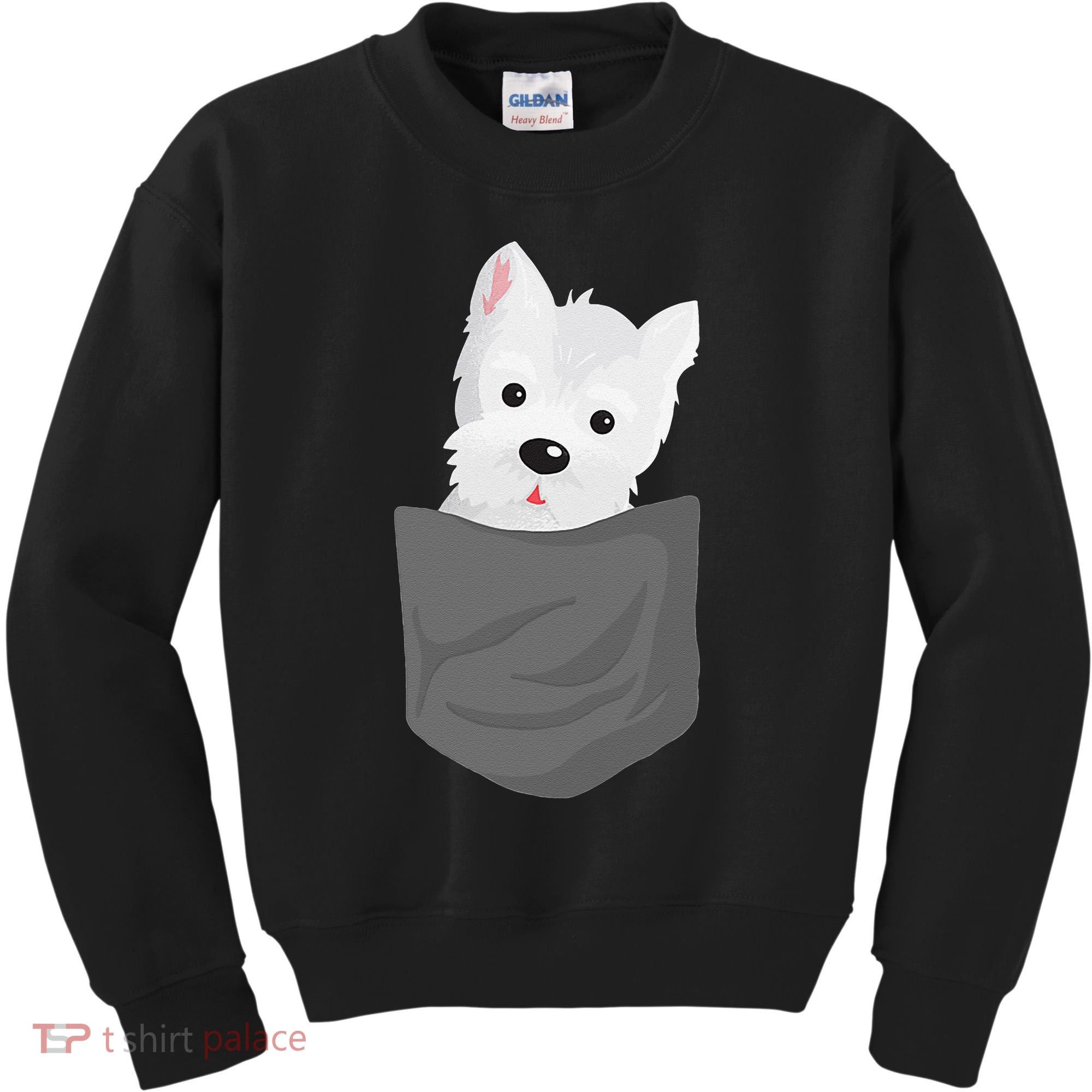 Dog In A Pocket Cute Westie Terrier Lover Puppy Kids Sweatshirt