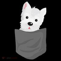 Dog In A Pocket Cute Westie Terrier Lover Puppy Kids Colorblock Raglan Jersey thumb 2