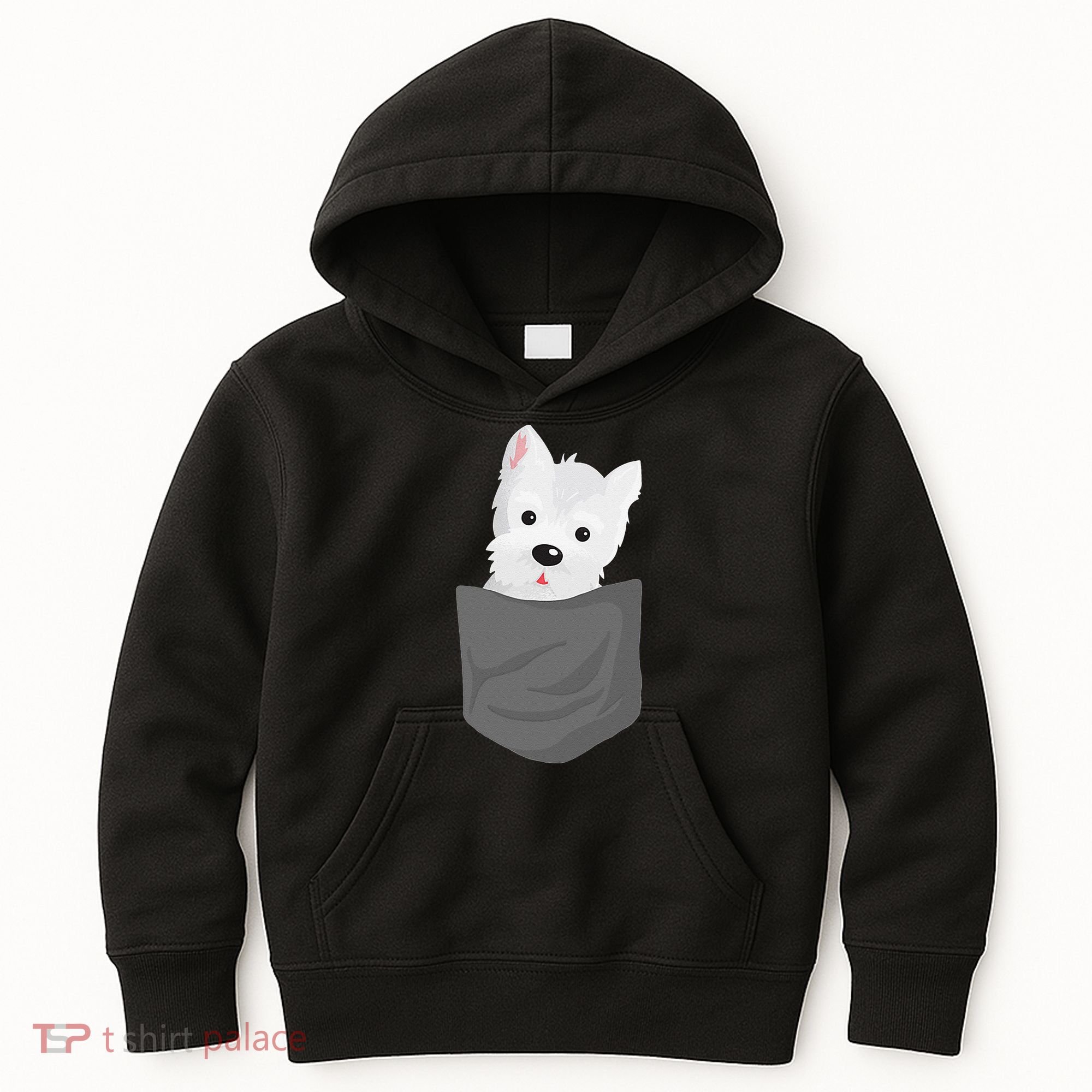 Dog In A Pocket Cute Westie Terrier Lover Puppy Kids Hoodie