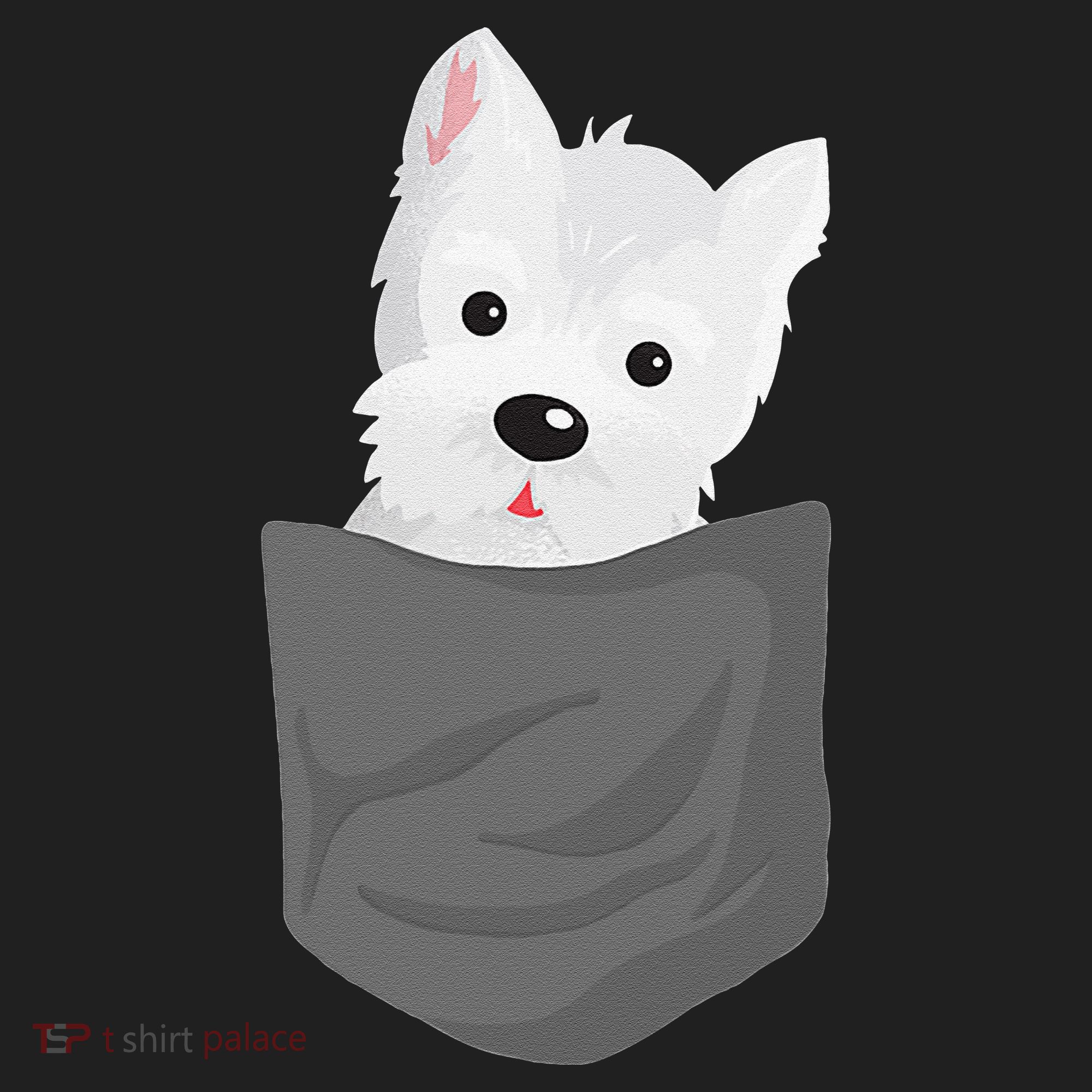 Dog In A Pocket Cute Westie Terrier Lover Puppy Kids Plaid Pajama Set