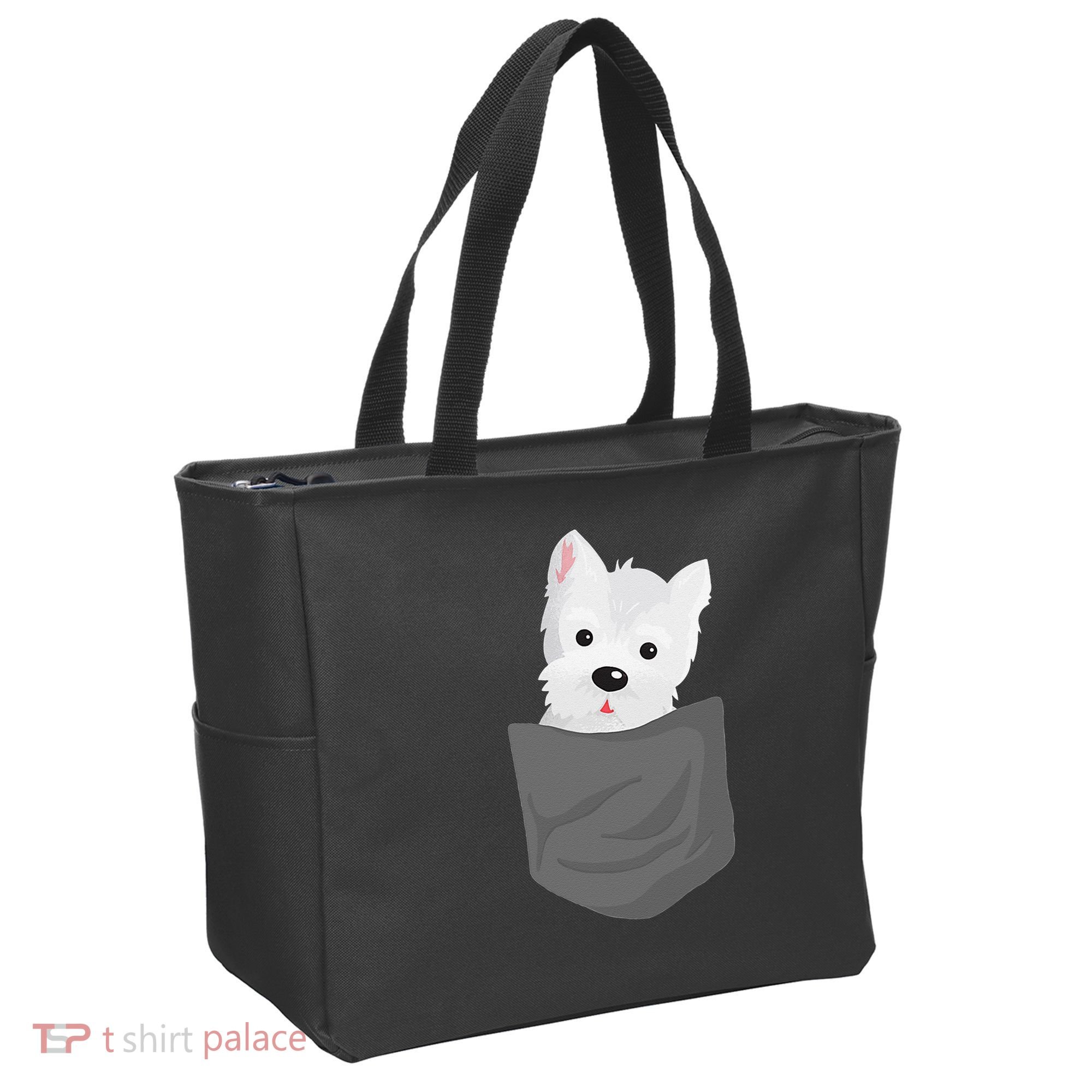 Dog In A Pocket Cute Westie Terrier Lover Puppy Tote Bag