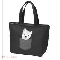 Dog In A Pocket Cute Westie Terrier Lover Puppy Tote Bag thumb 3